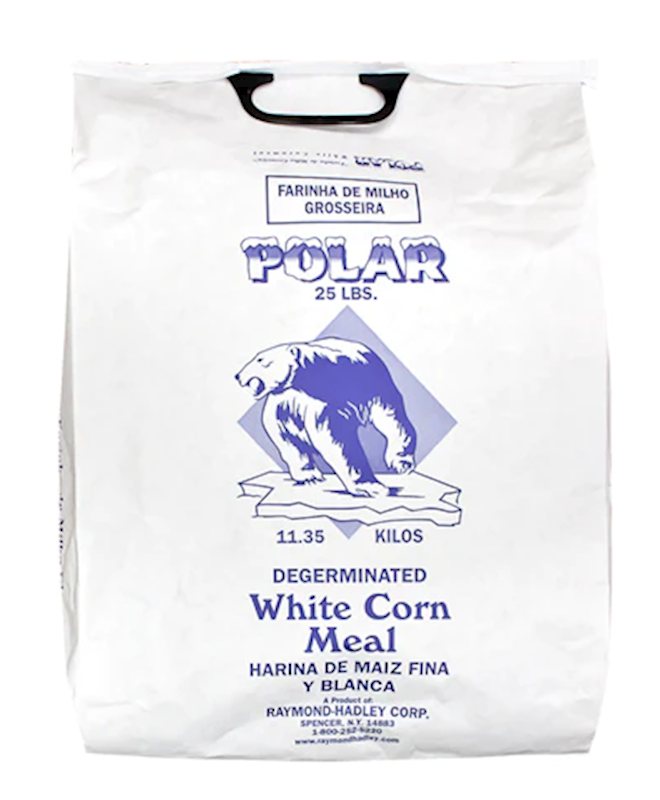 POLAR WHITE CORN MEAL 25LB POLAR